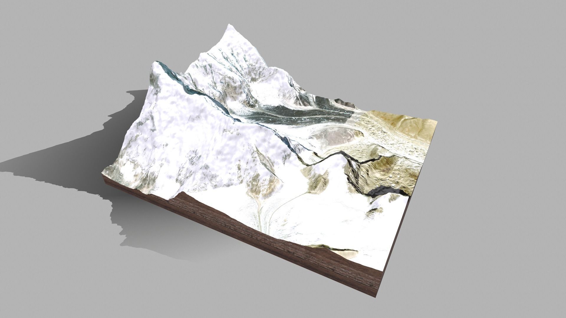 Mountain landscape Chomolungma Mount Everest 3D model_5