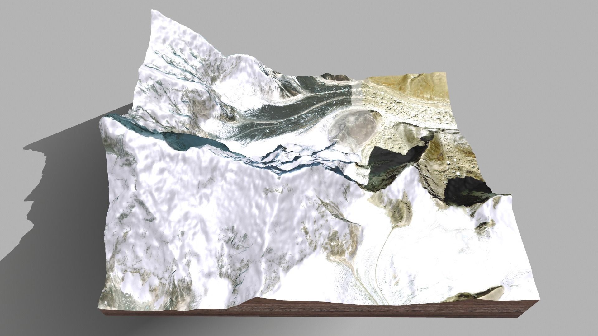 Mountain landscape Chomolungma Mount Everest 3D model_8