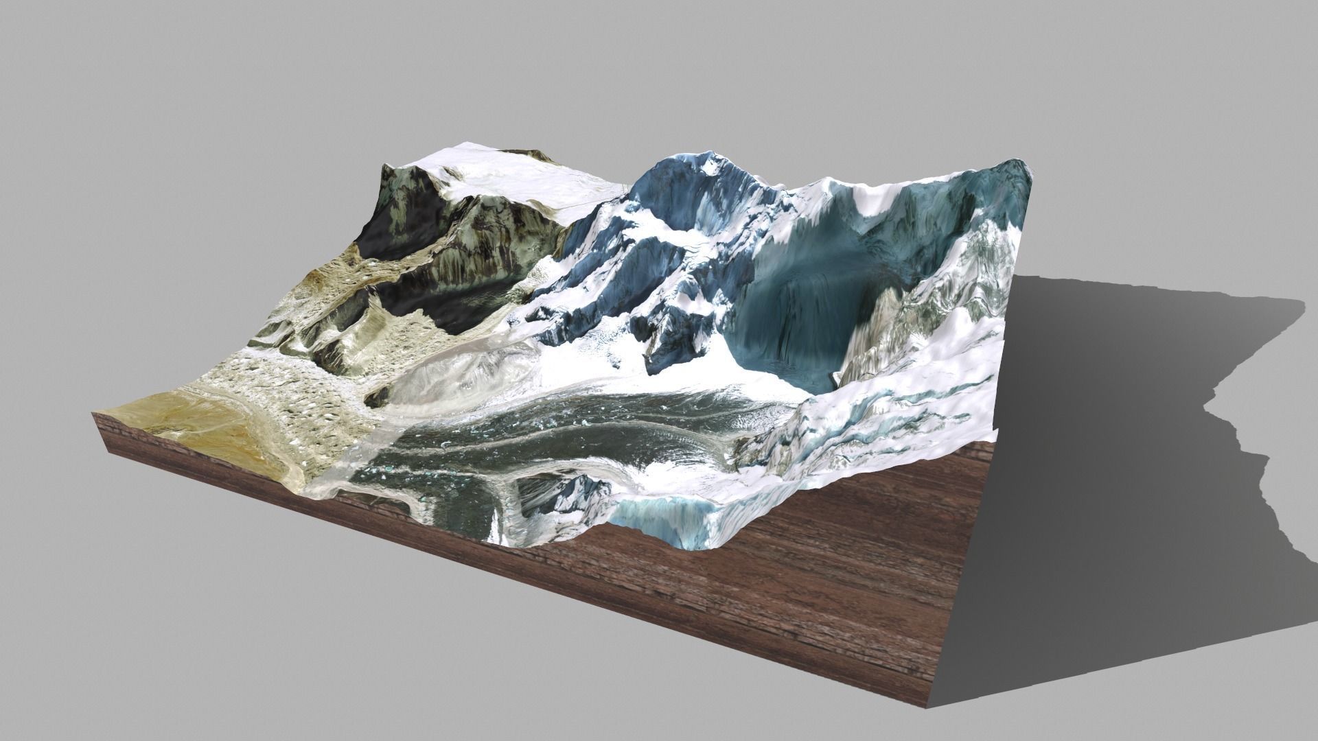 Mountain landscape Chomolungma Mount Everest 3D model_9