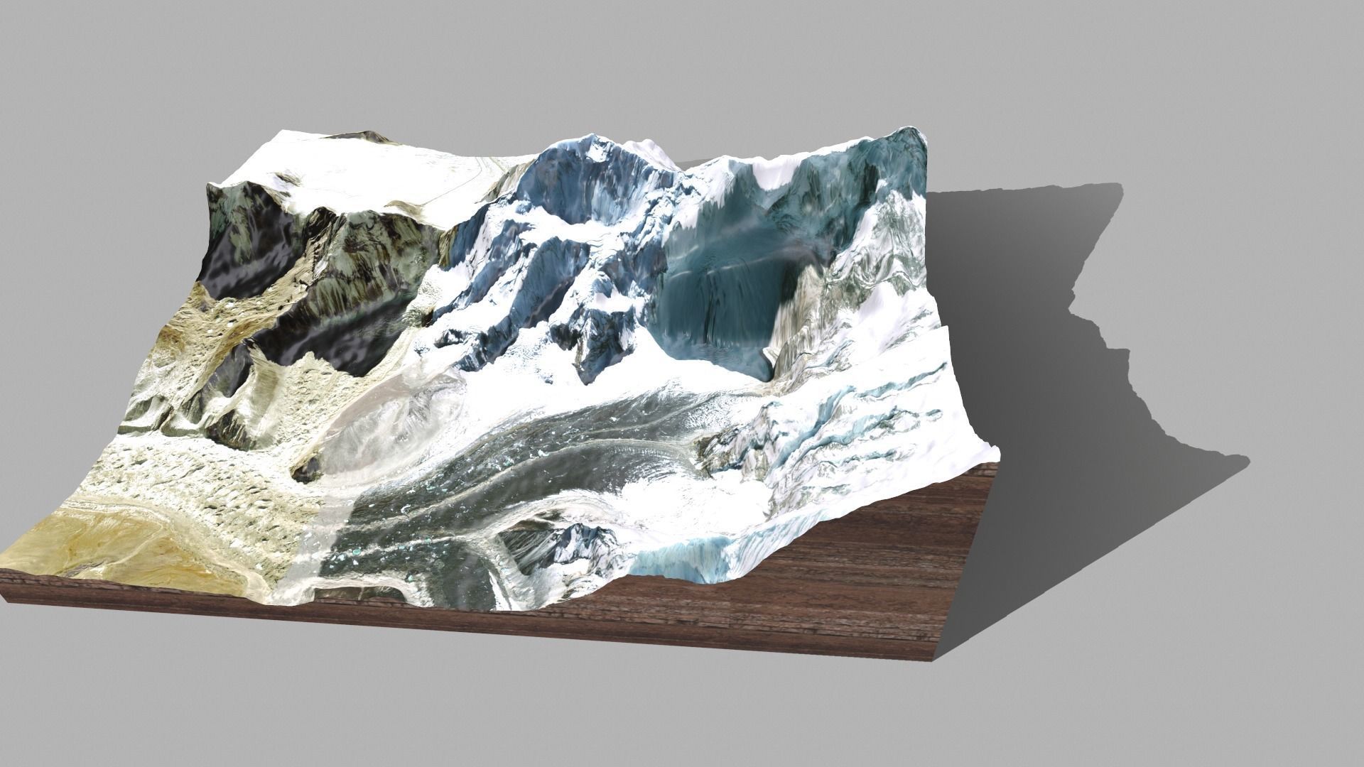 Mountain landscape Chomolungma Mount Everest 3D model_7