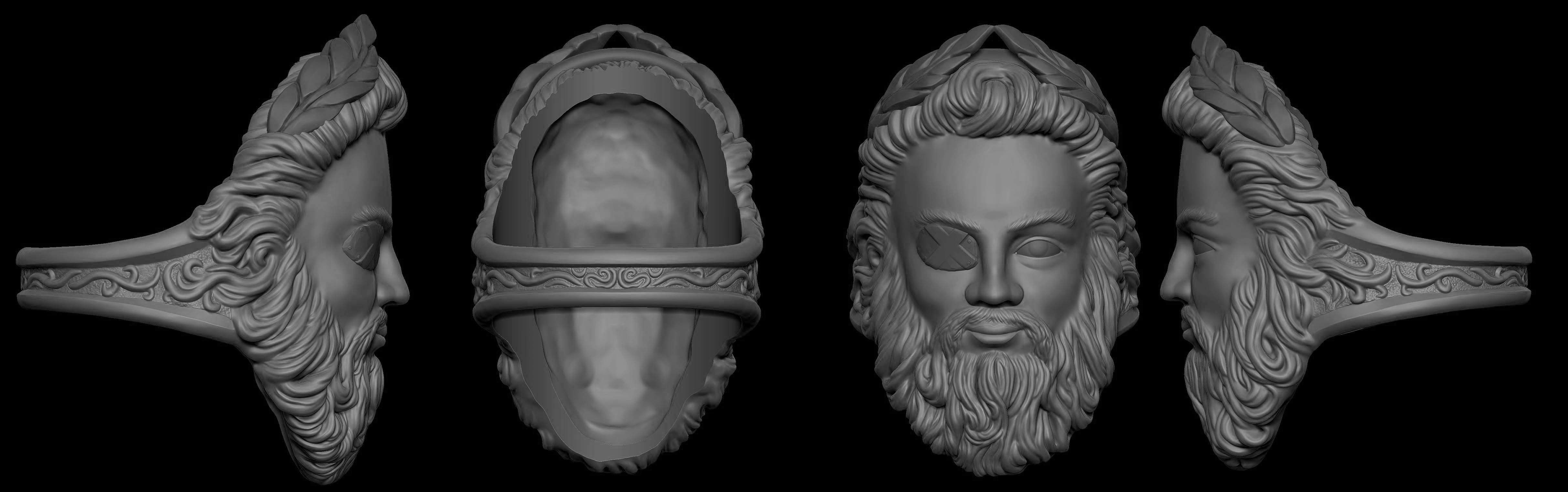 Odin ring  3D print model_3