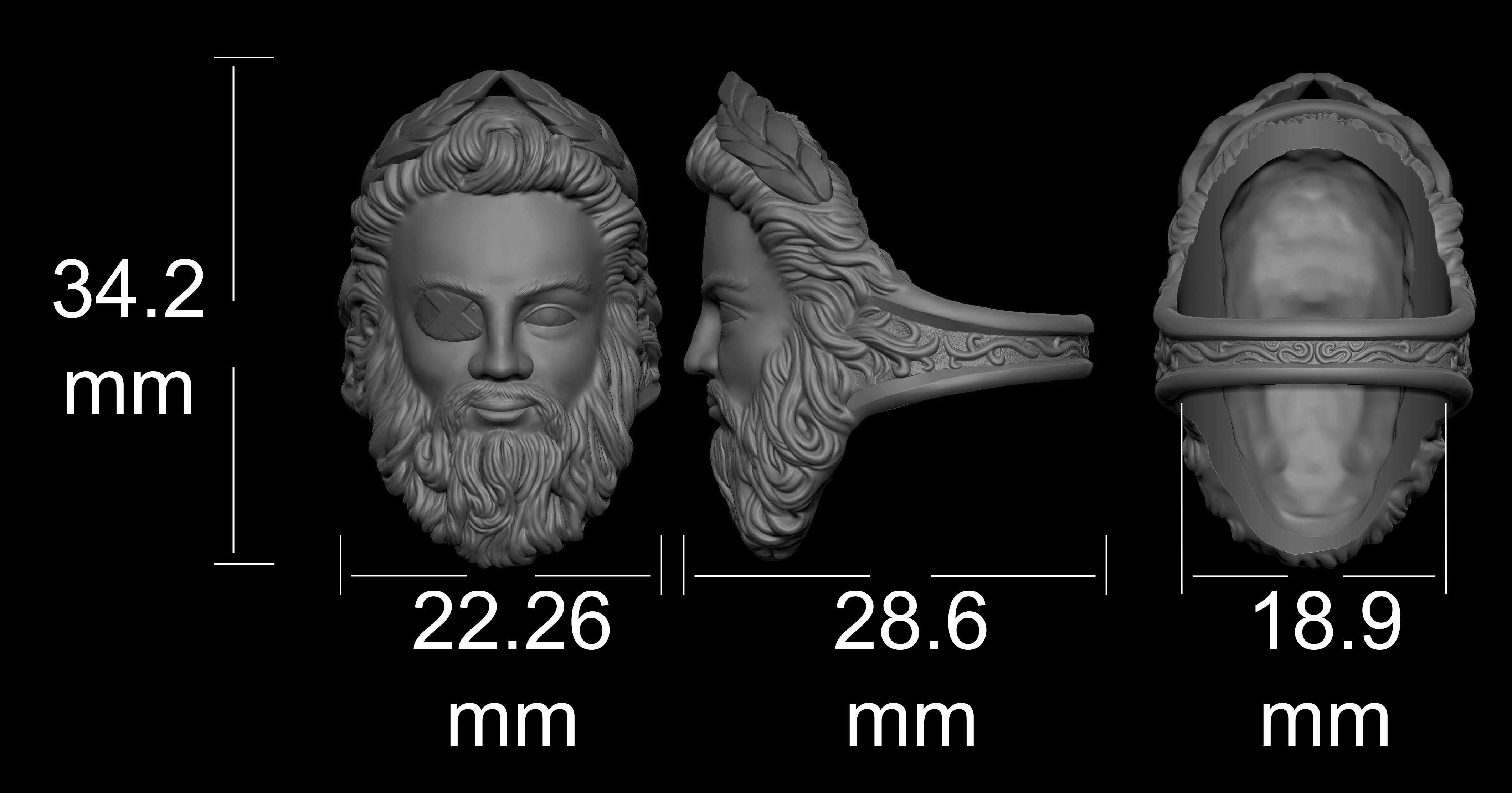 Odin ring  3D print model_4