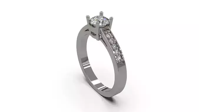 Woman Solitaire Ring 41