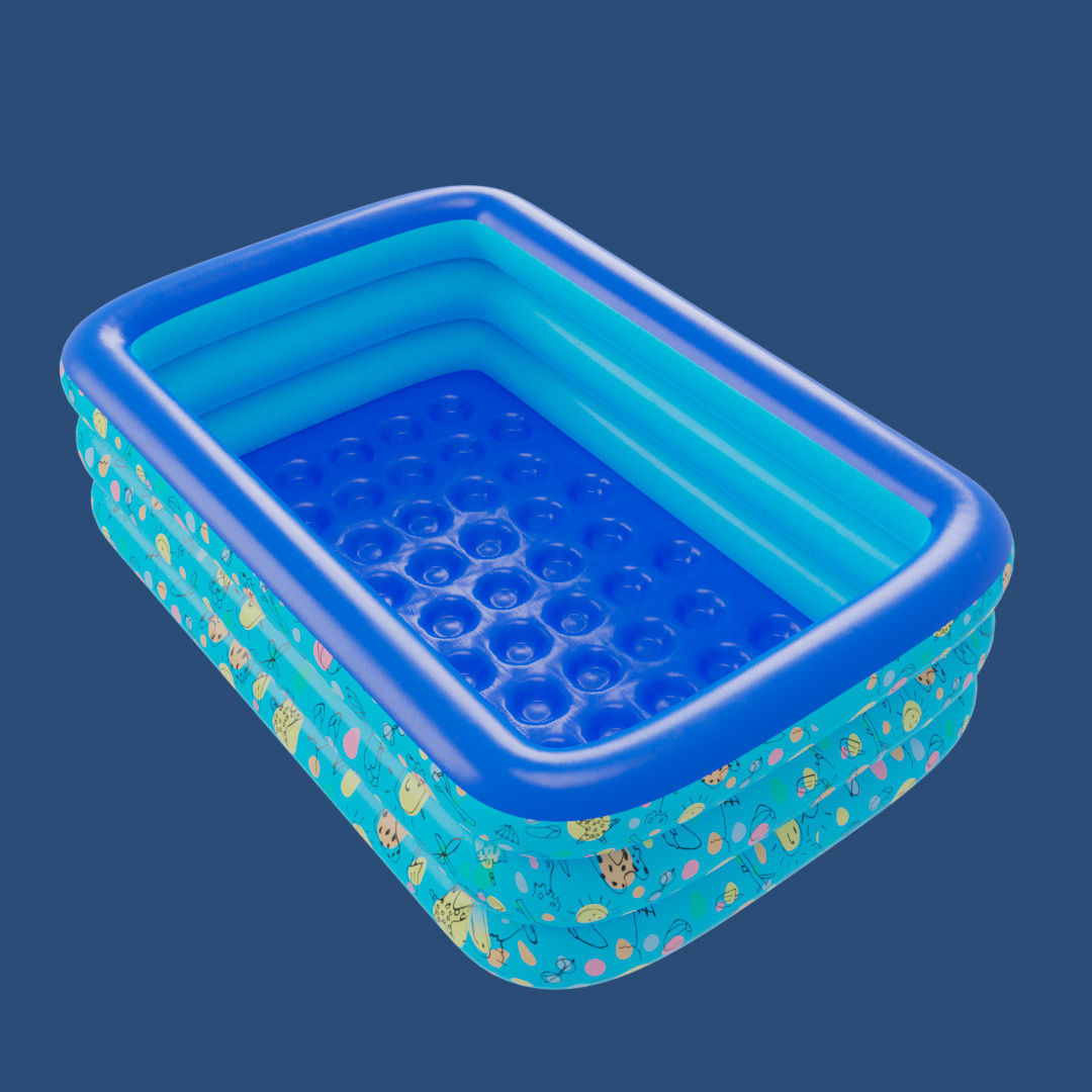Big Inflatable Swimming Pool Low-poly 3D model_30