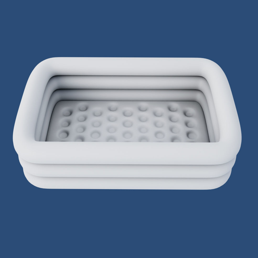 Big Inflatable Swimming Pool Low-poly 3D model_22