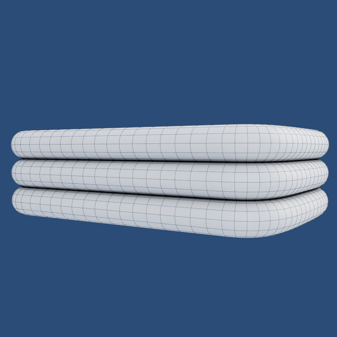 Big Inflatable Swimming Pool Low-poly 3D model_12