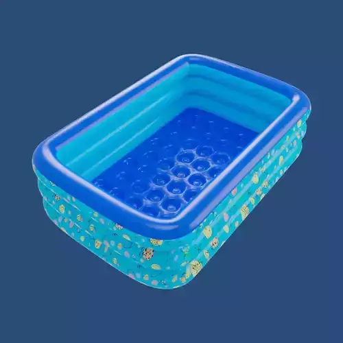 Big Inflatable Swimming Pool Low-poly 3D model