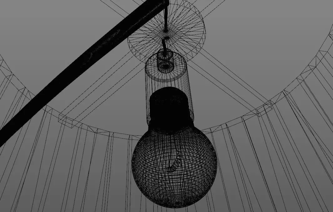 Lamp with bulb Free 3D model_0