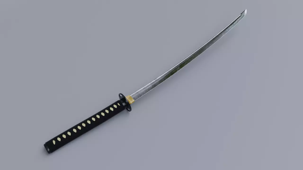 Weapon Samurai Sword - Katana Blade 3D model_0