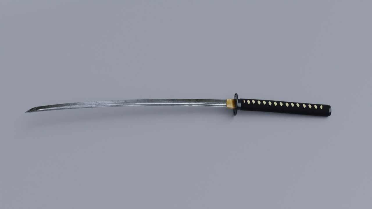 Weapon Samurai Sword - Katana Blade 3D model_1