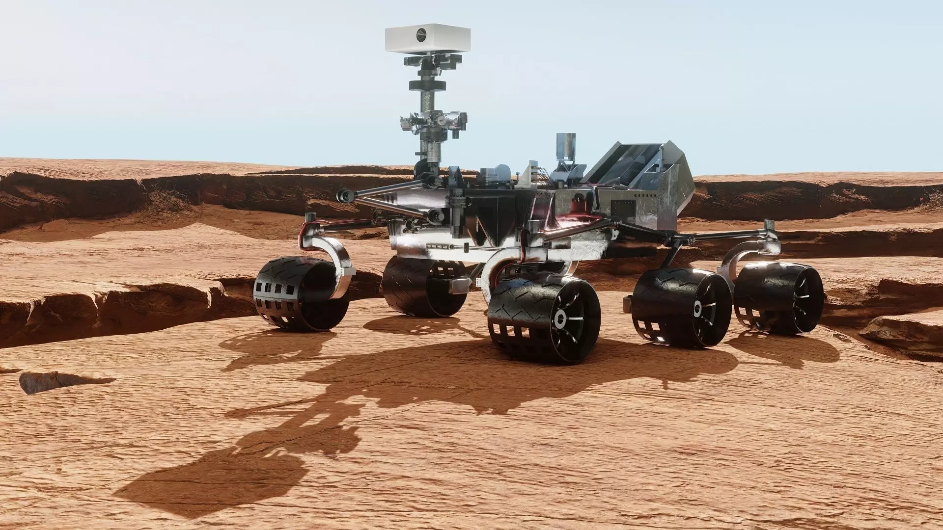 Mars rover and planet surface 3D model 3D Model Collection_0