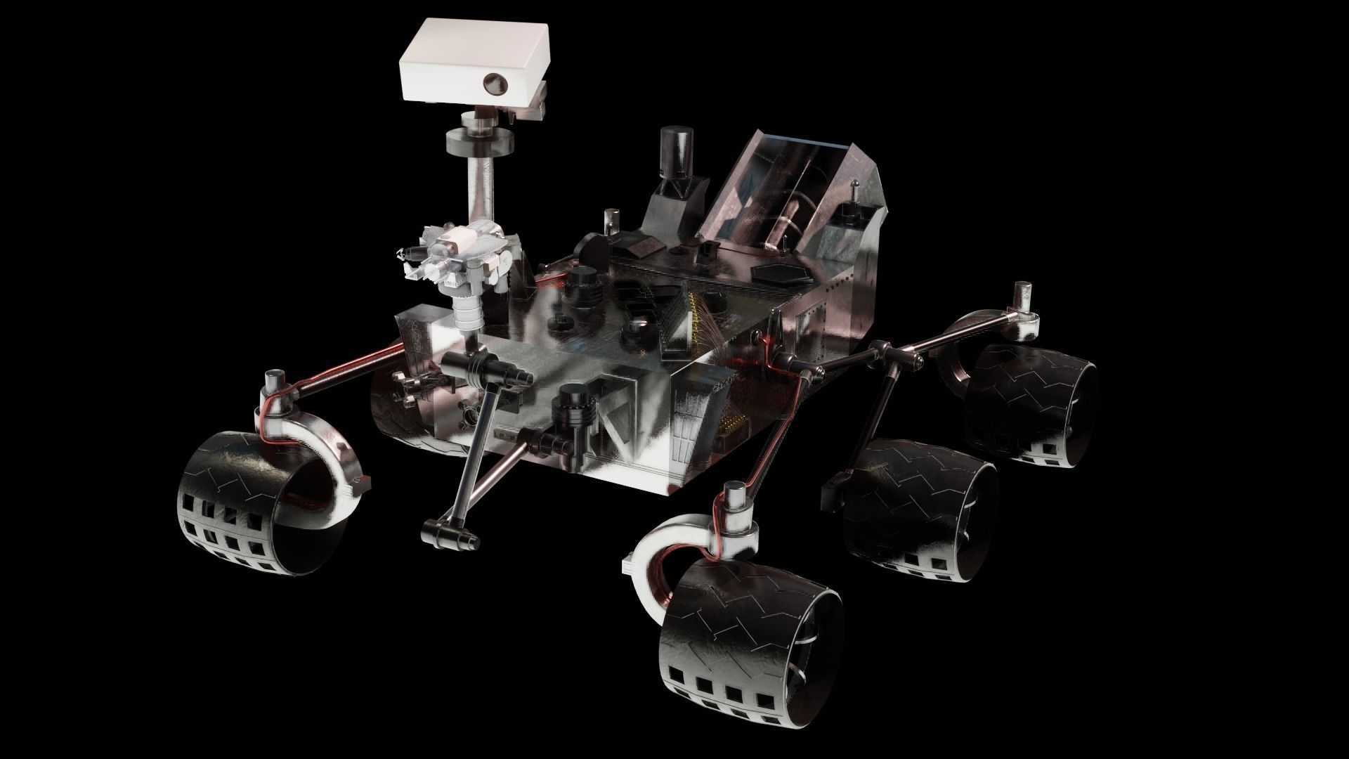 Mars rover and planet surface 3D model 3D Model Collection_13