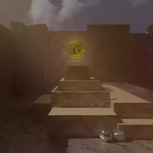 CRYPTOARK egyptian tomb with gold coin on top