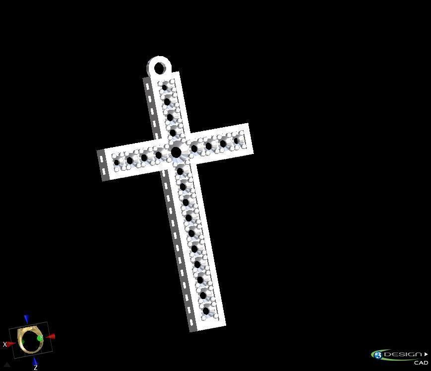 Croix Diamant 3D print model_1