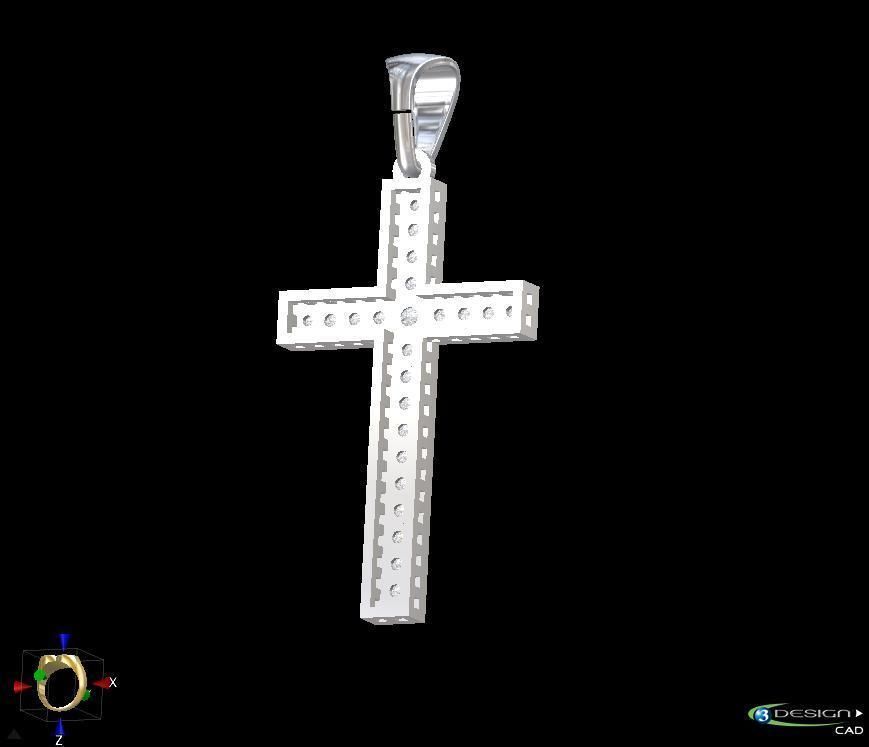 Croix Diamant 3D print model_4