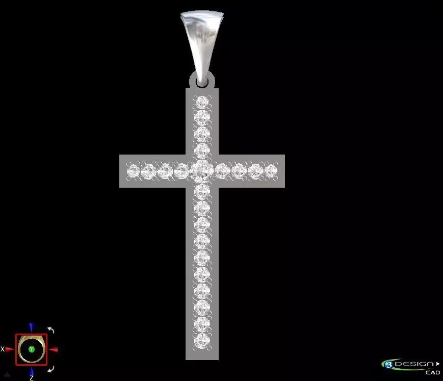 Croix Diamant 3D print model_0