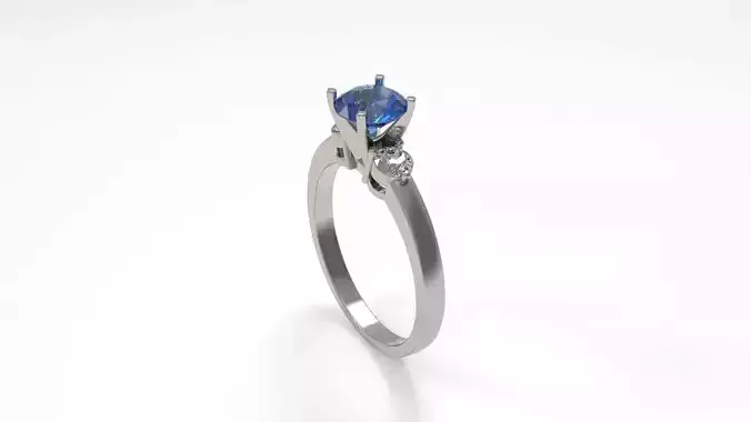 Woman Solitaire Ring 53