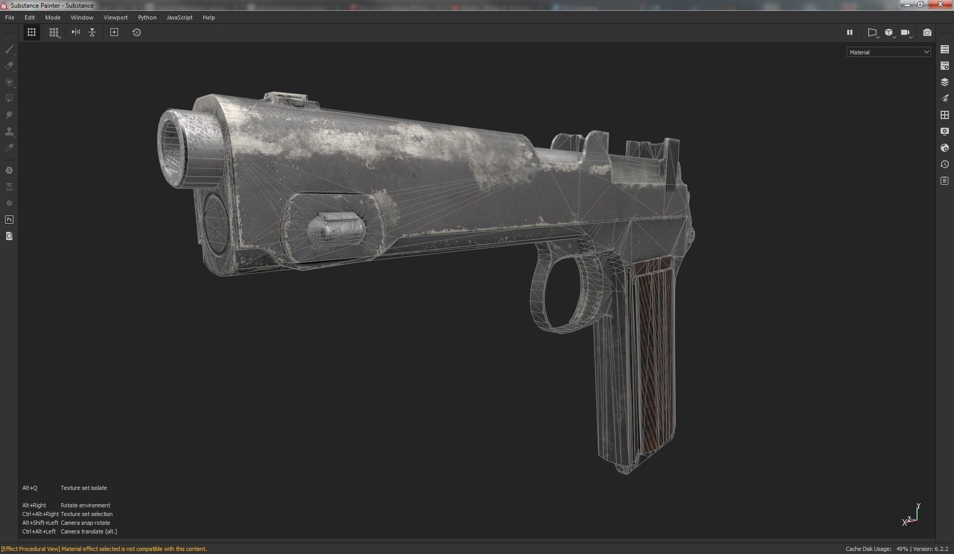 Steyr Hahn M1912 M12 gun Low-poly 3D model_9