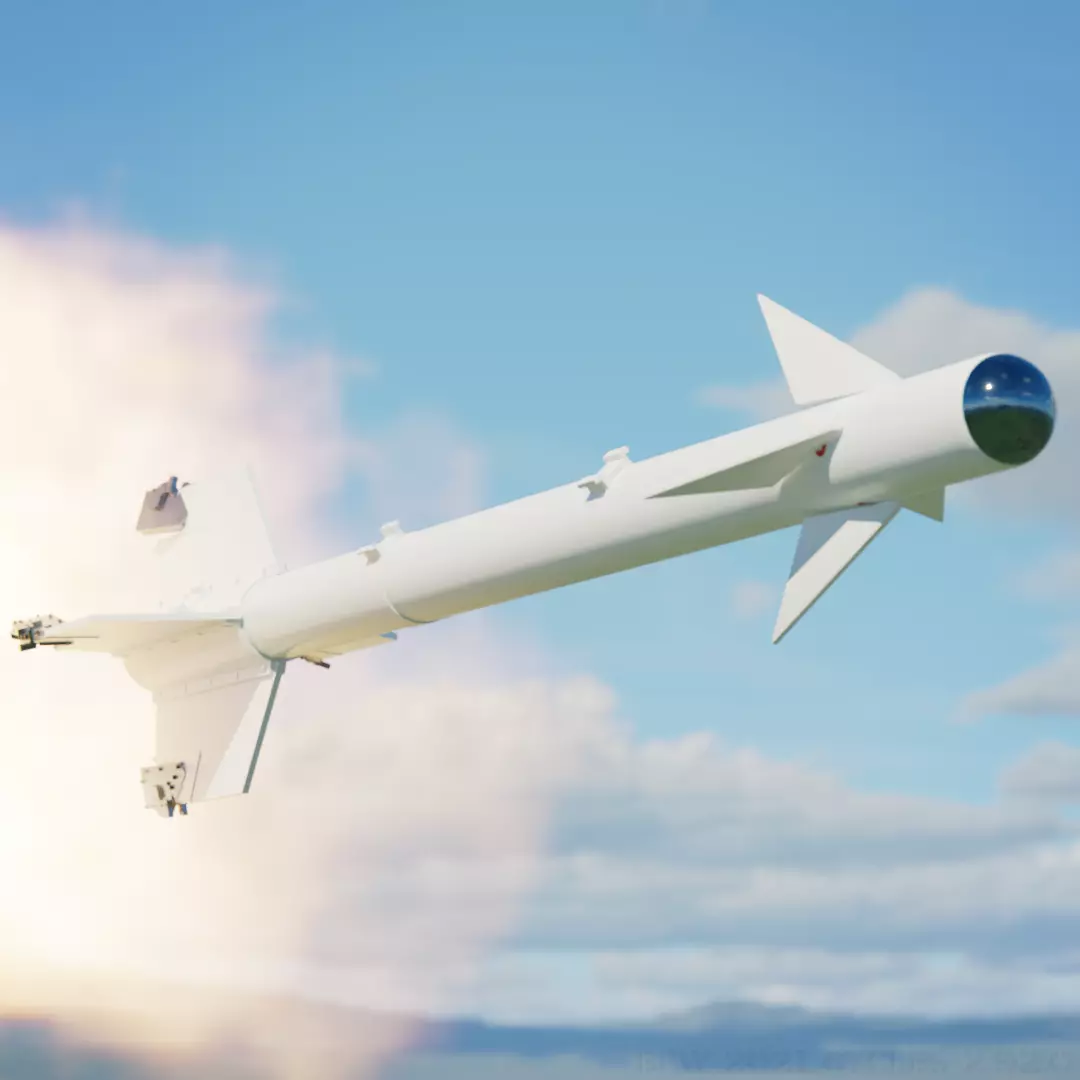 AIM-9B Sidewinder USAF and USN 3D model_0