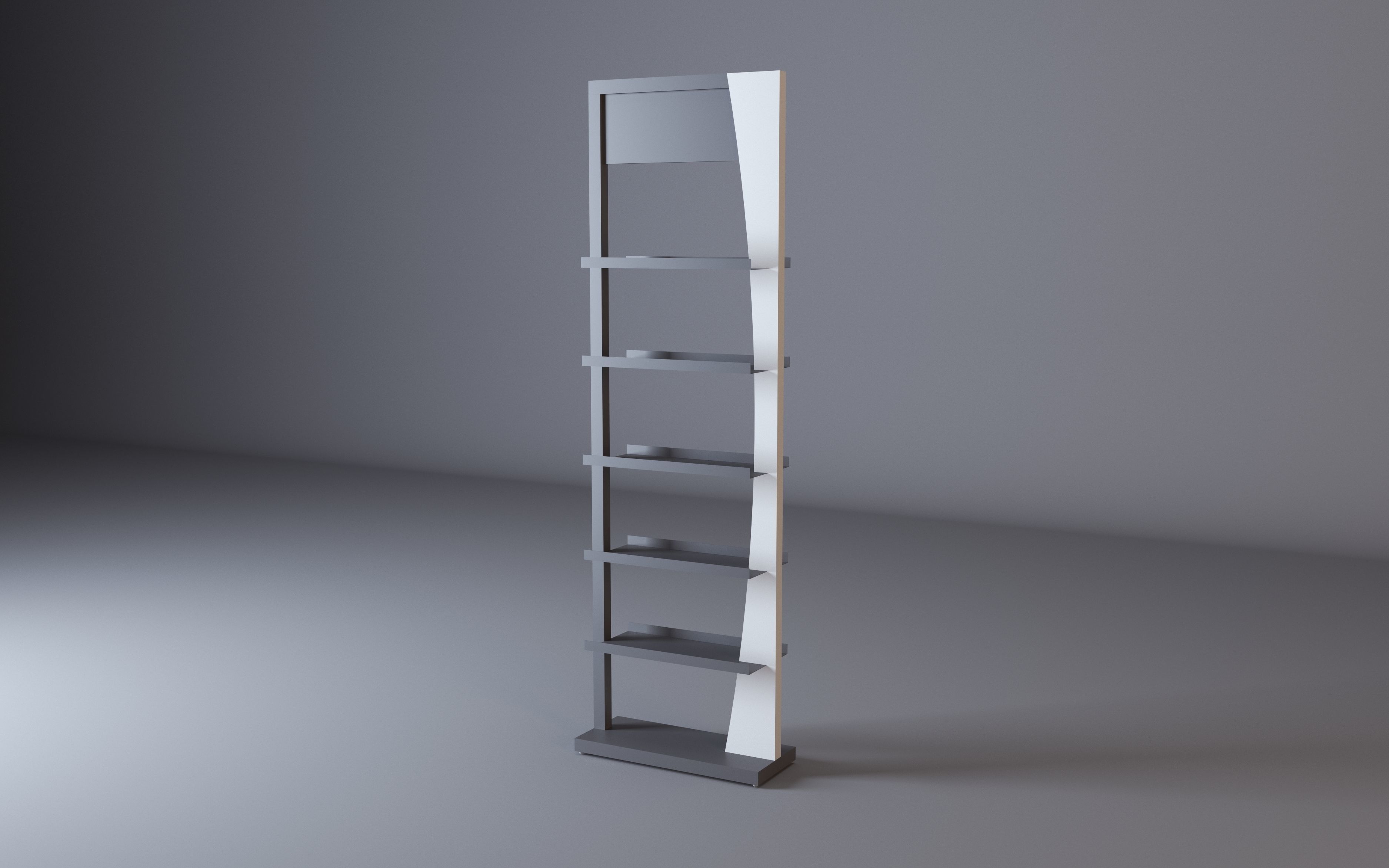 Stand tall bookcase 3D model_2