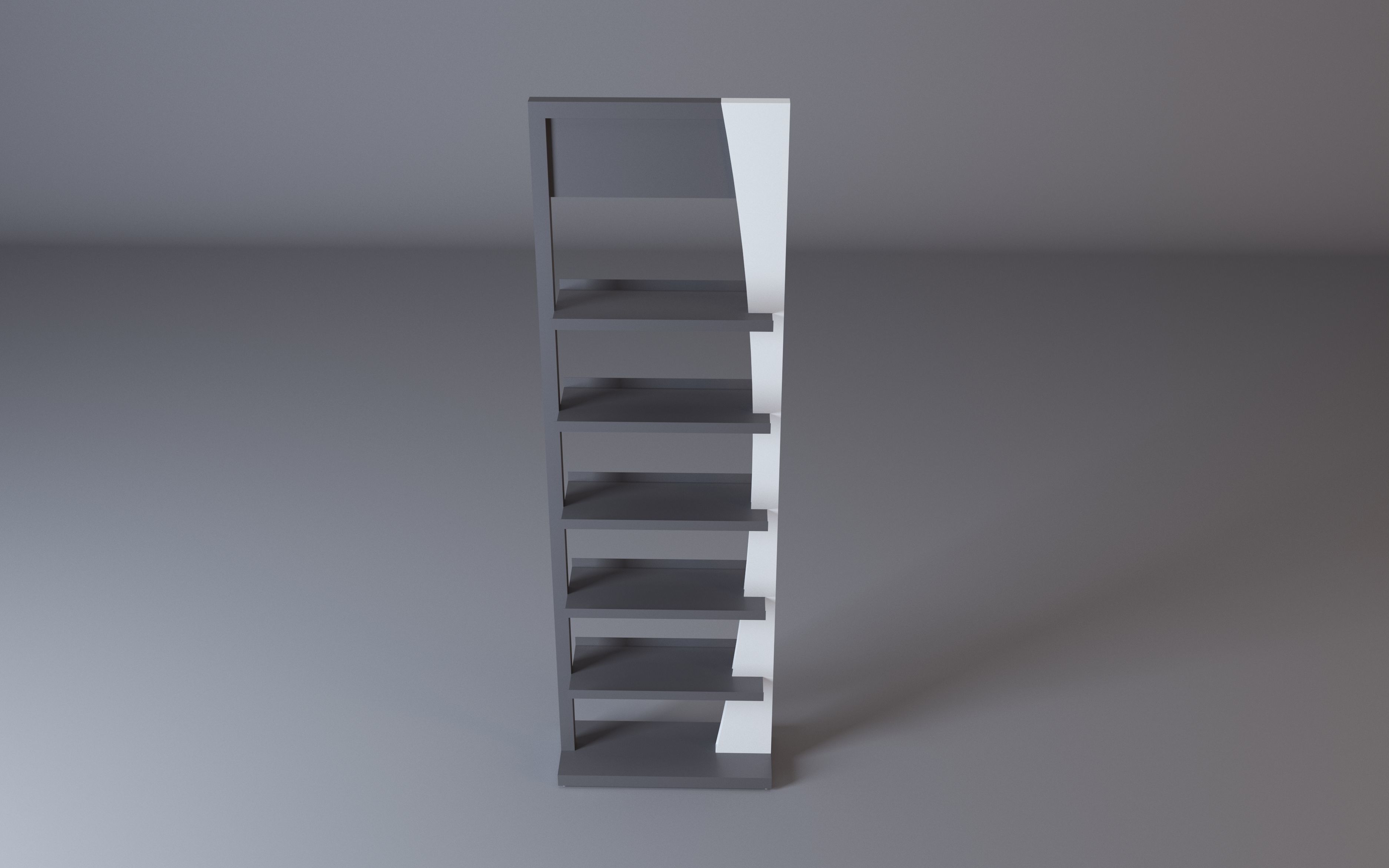 Stand tall bookcase 3D model_3