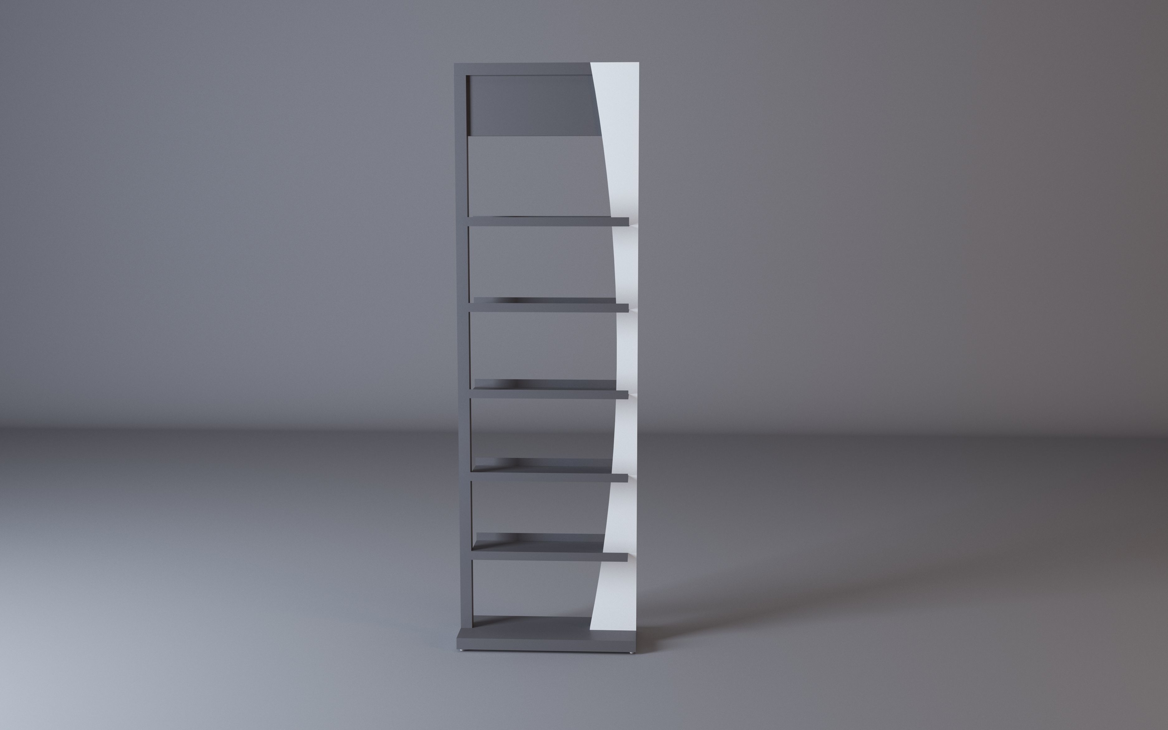 Stand tall bookcase 3D model_1