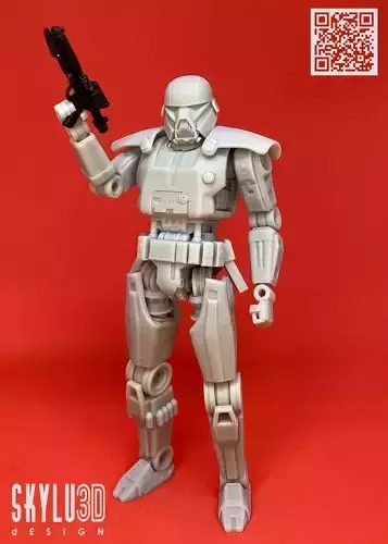 Dark Trooper - Mandalorian 6 inch Articulated Figure STL