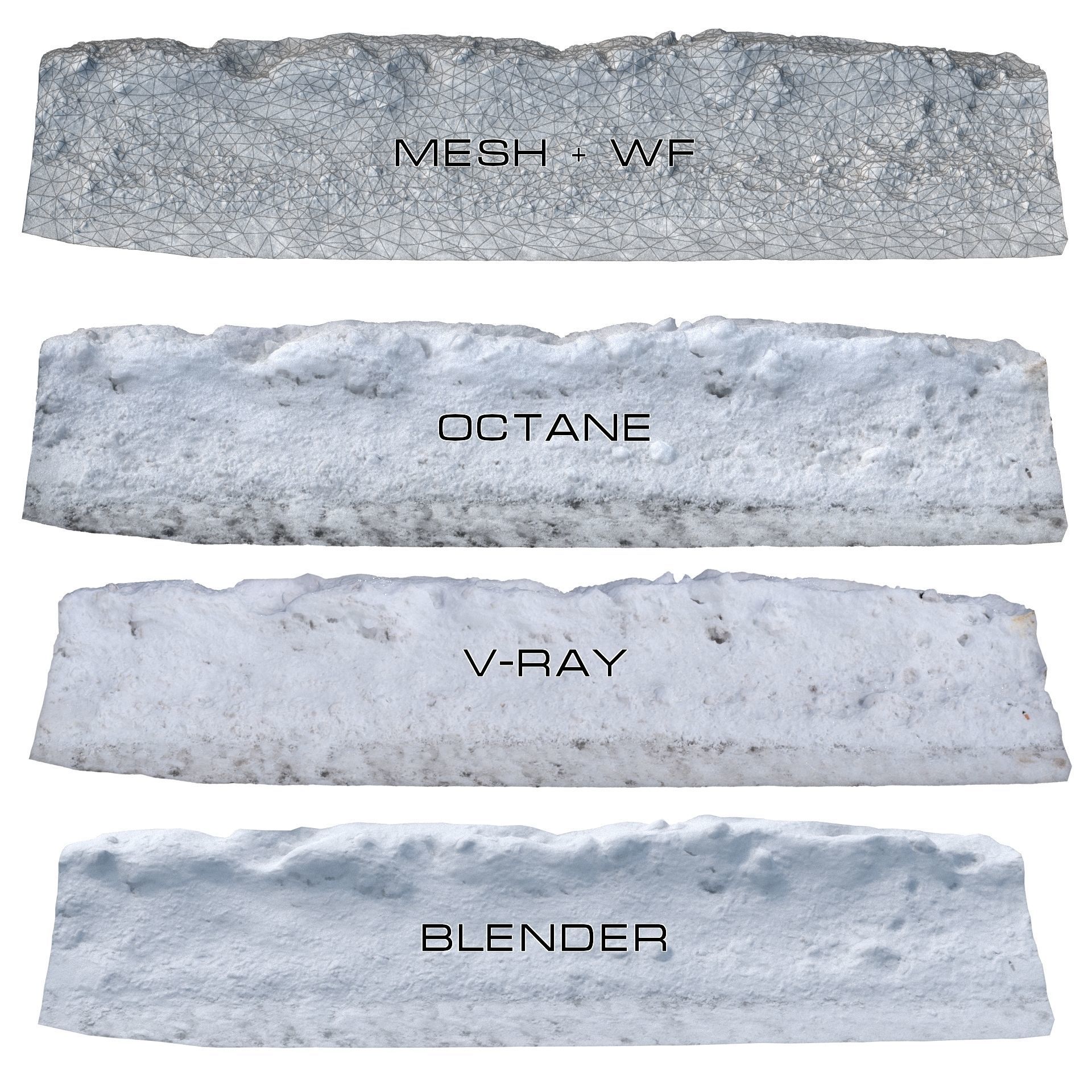 Snow scan 5A Low-poly 3D model_1