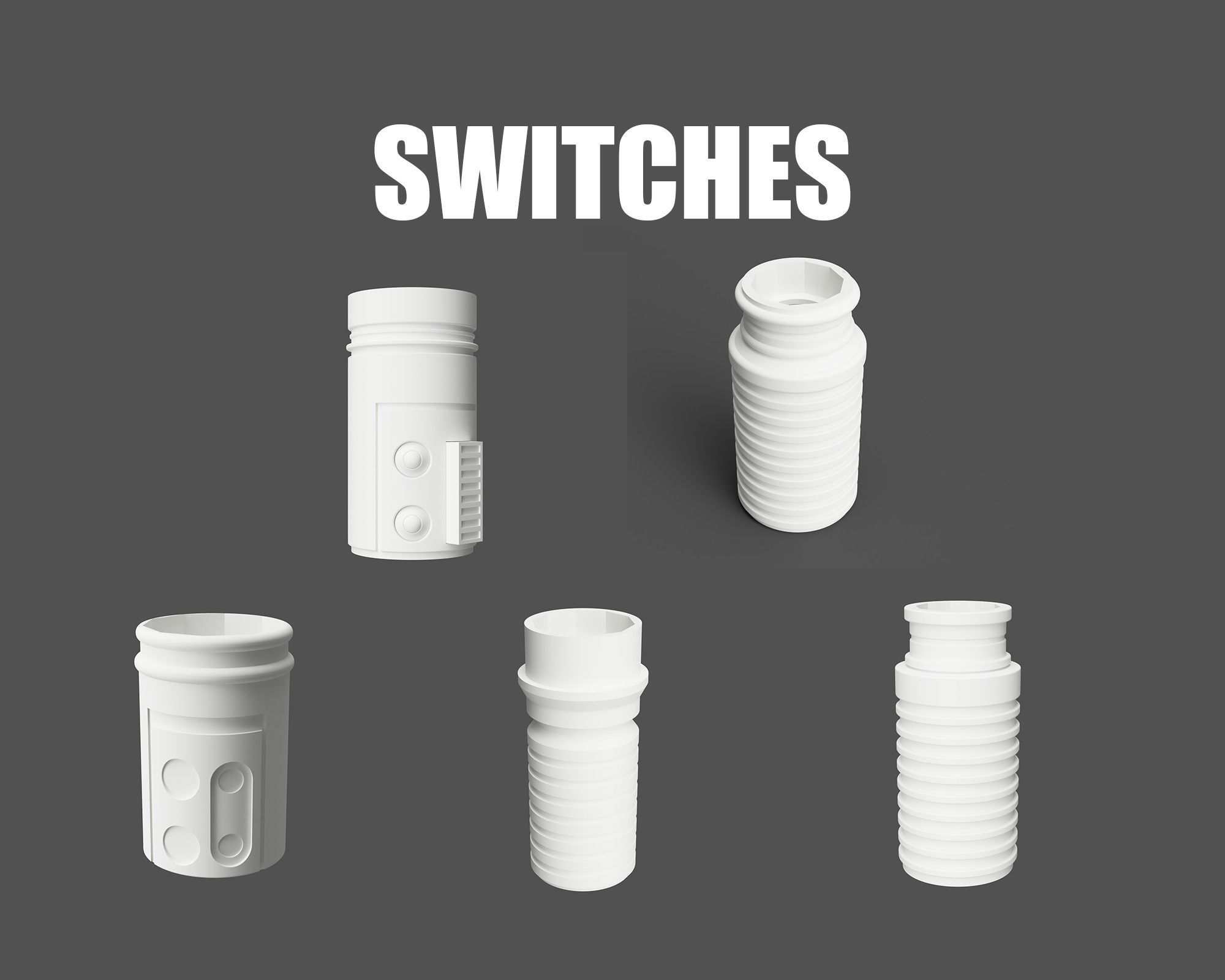 Battle of Geonosis Lightsaber Hilts 3D Printable 3D Model Collection_8