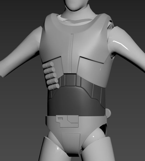 Clone Force 99 Crosshair Full Armor 3D print ready STL 3D print model_4