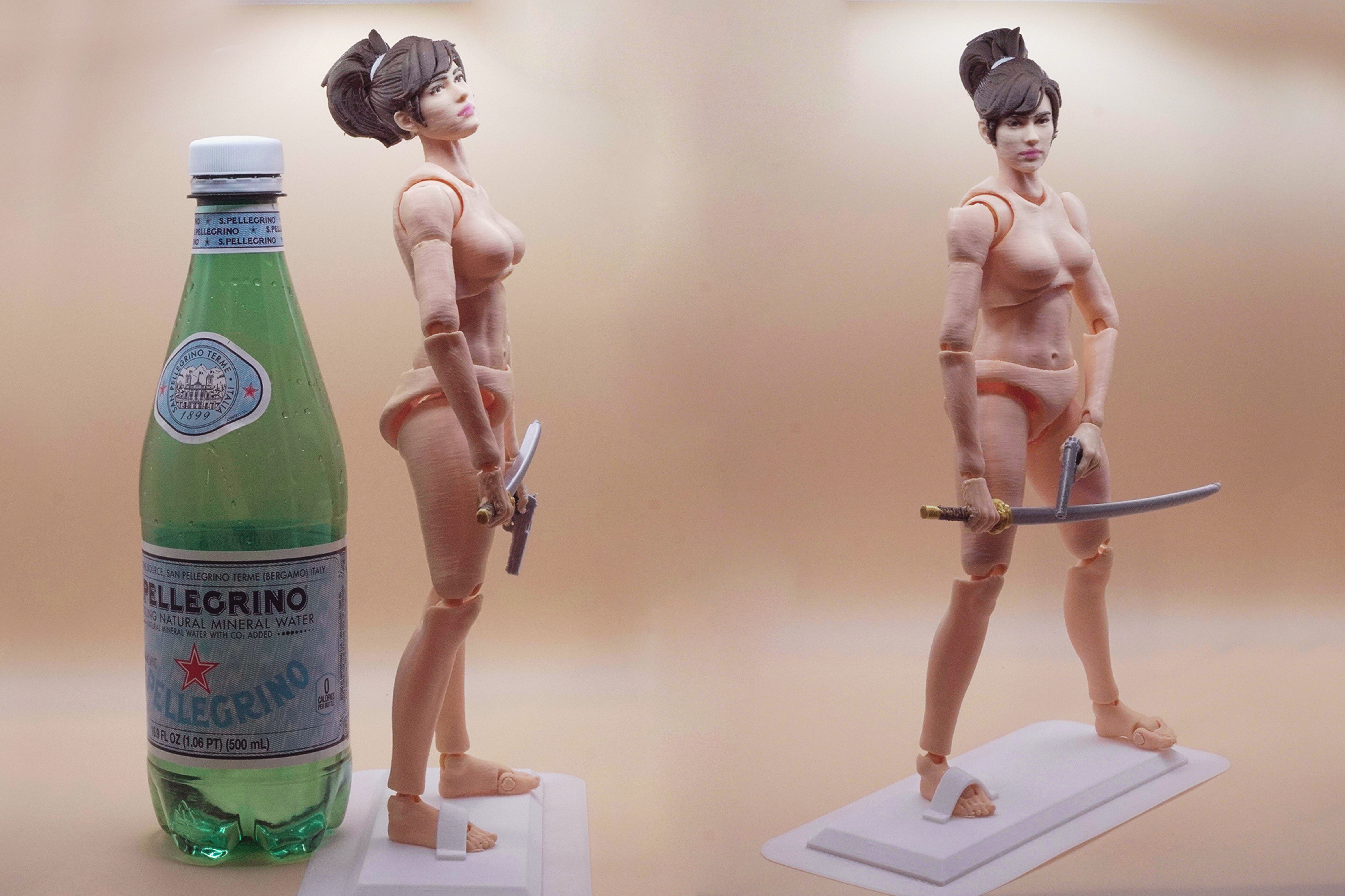 ACTION FIGURE 3D PRINTING FEMALE MOVABLE BODY TOY MODEL STL 3D print model_5