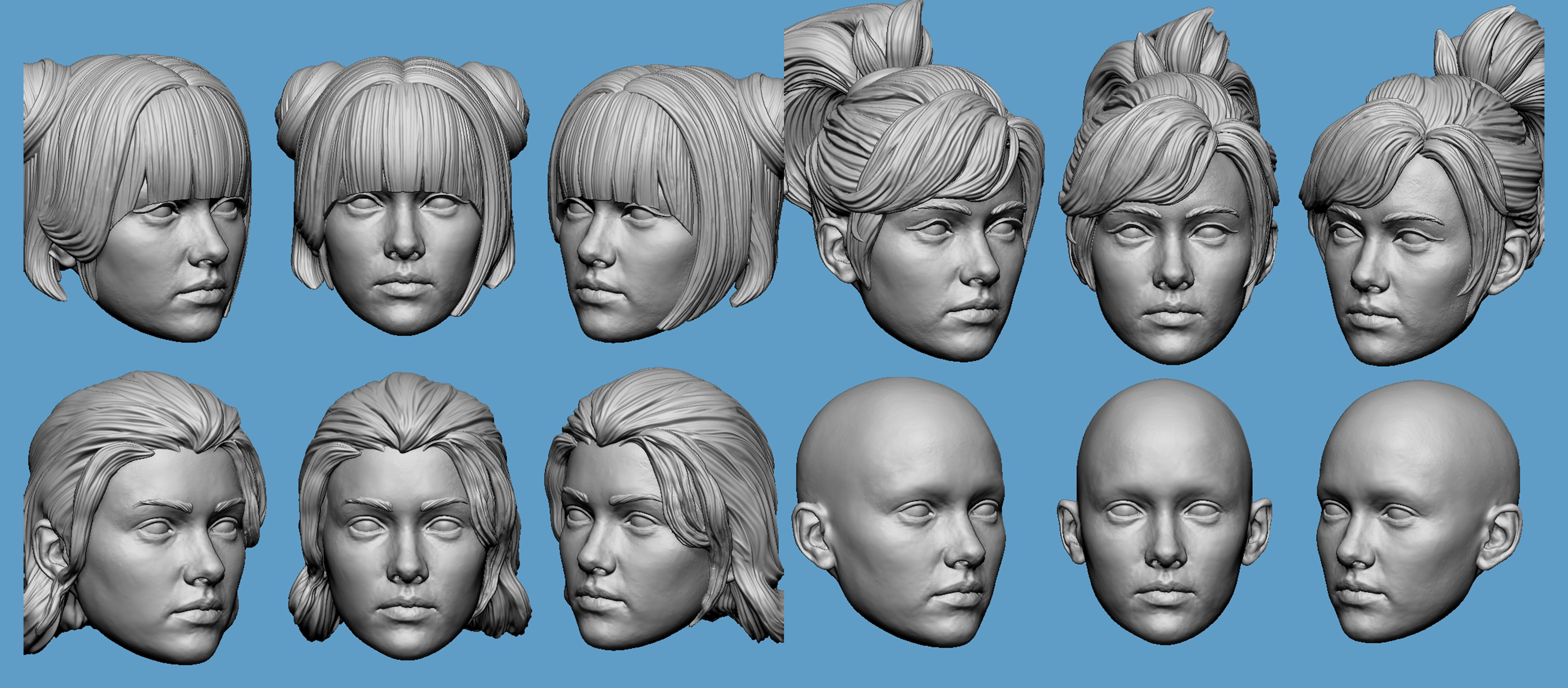 ACTION FIGURE 3D PRINTING FEMALE MOVABLE BODY TOY MODEL STL 3D print model_9