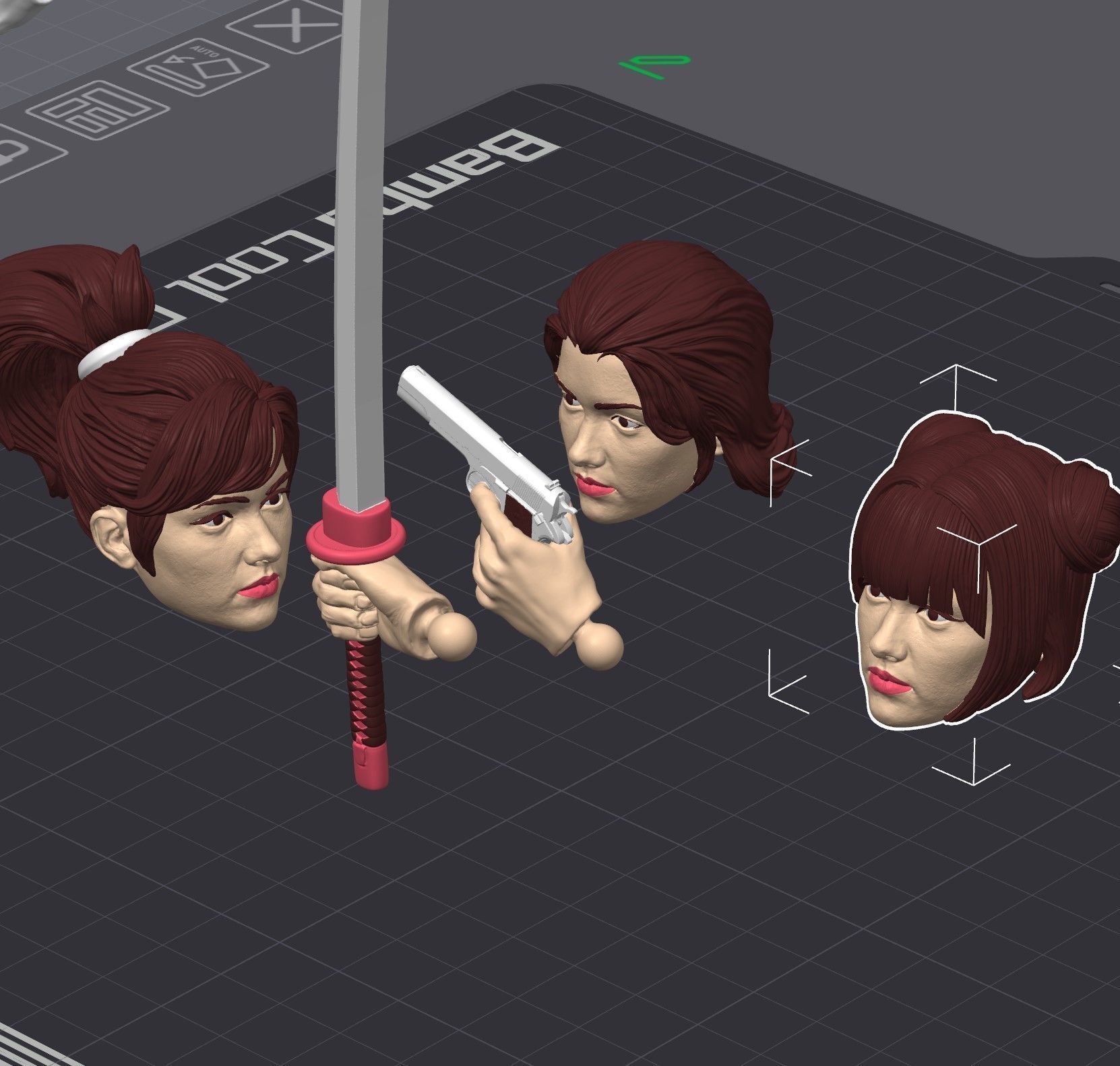 ACTION FIGURE 3D PRINTING FEMALE MOVABLE BODY TOY MODEL STL 3D print model_7