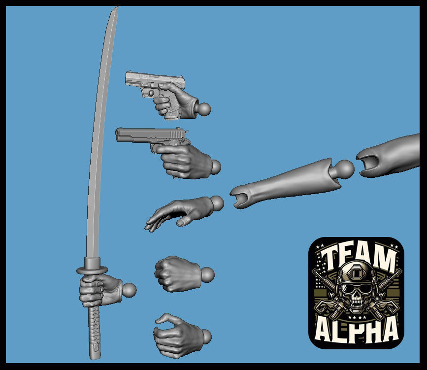 ACTION FIGURE 3D PRINTING FEMALE MOVABLE BODY TOY MODEL STL 3D print model_10