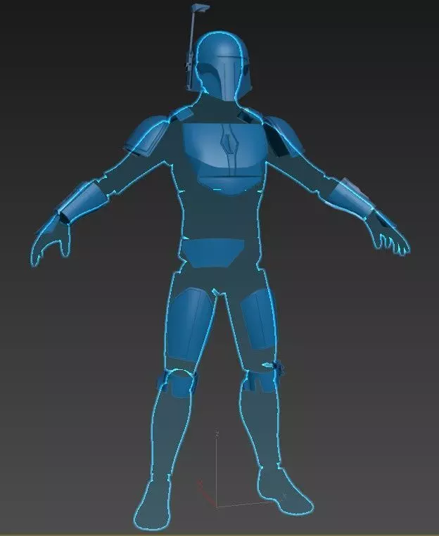 Deathwatch Mandalorian 6 inch and 4 inch figure upgrade STL 3D print model_0