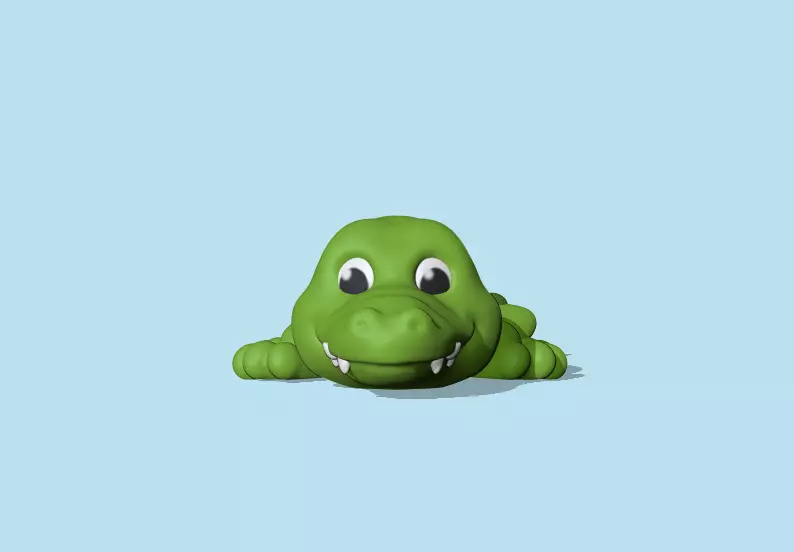 Cute Alligator 3D print model_0
