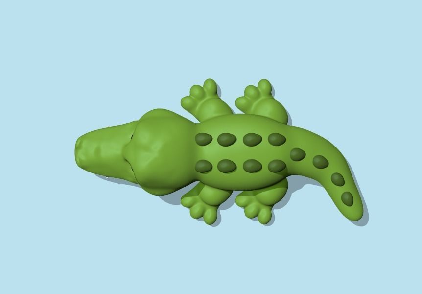Cute Alligator 3D print model_3
