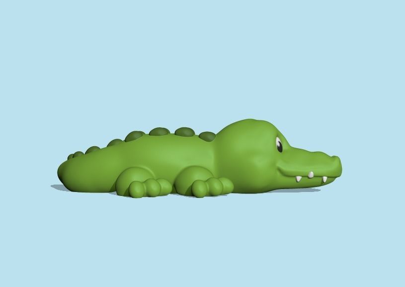 Cute Alligator 3D print model_2
