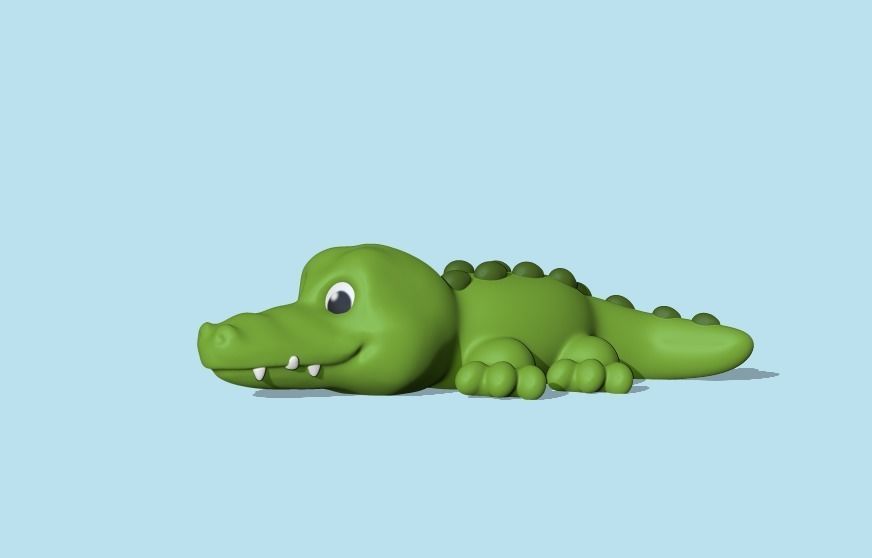 Cute Alligator 3D print model_1