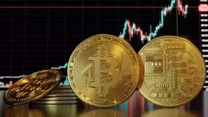 BitCoin - HiPoly and LowPoly 3D model