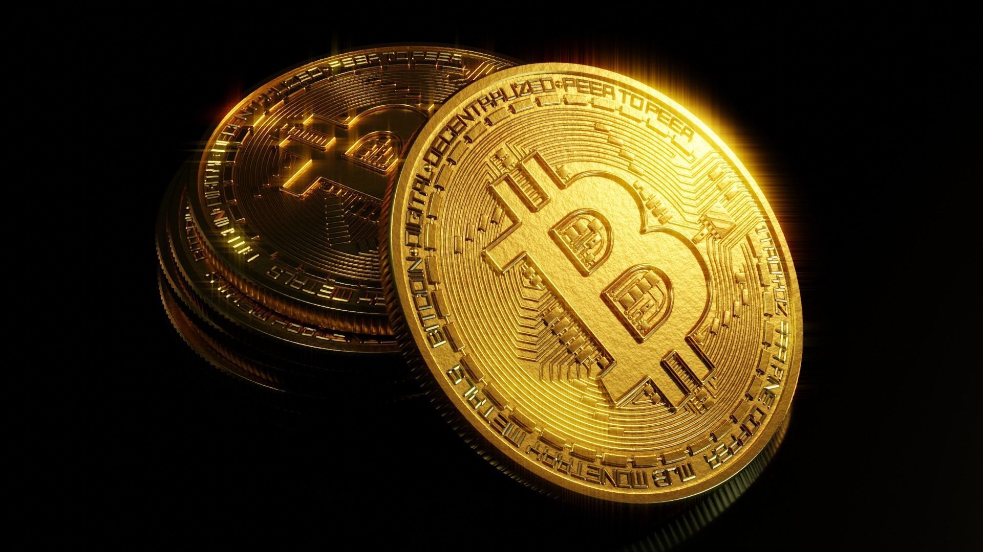 BitCoin - HiPoly and LowPoly 3D model_1