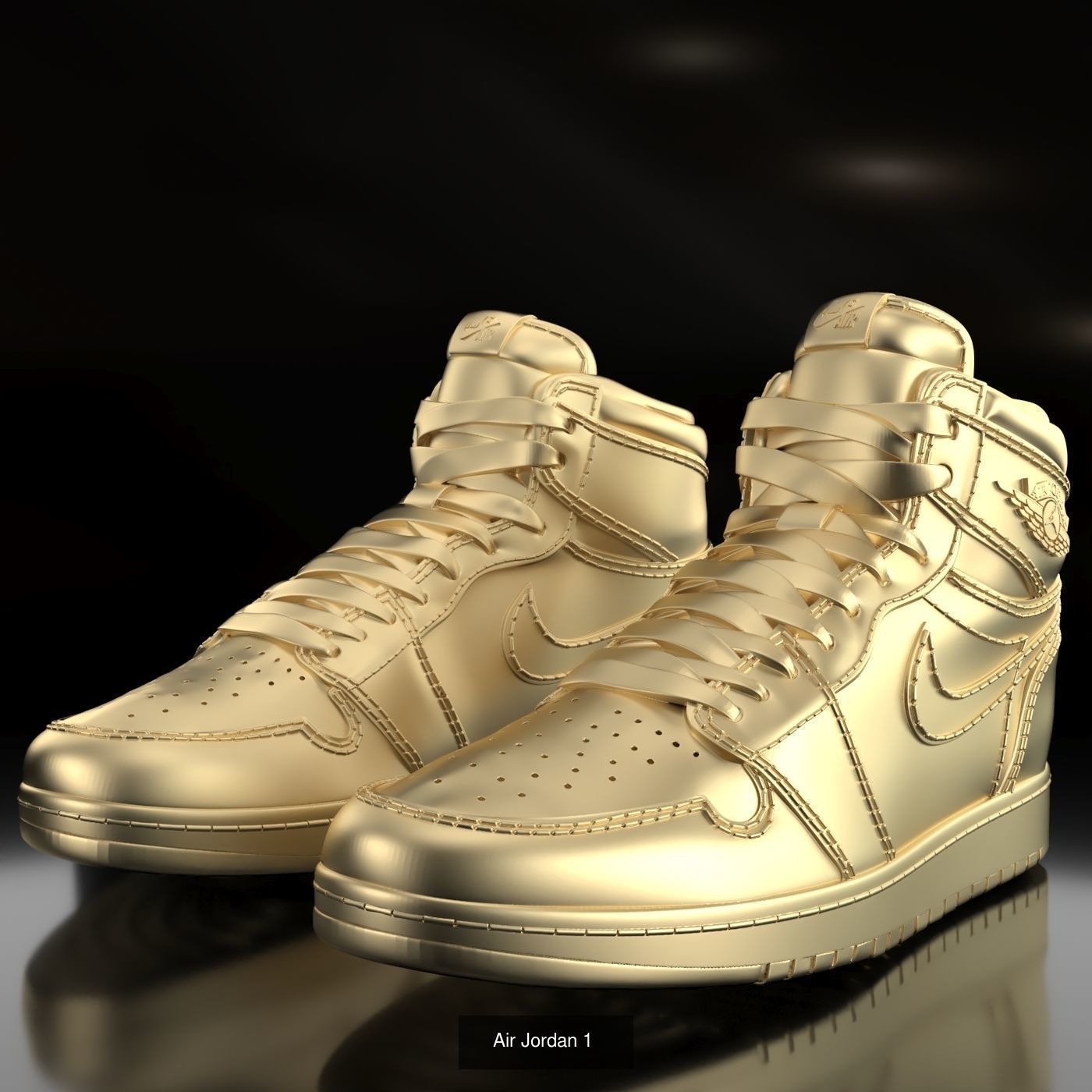  nike and jordan shoes ready for printing  3D Model Collection_2