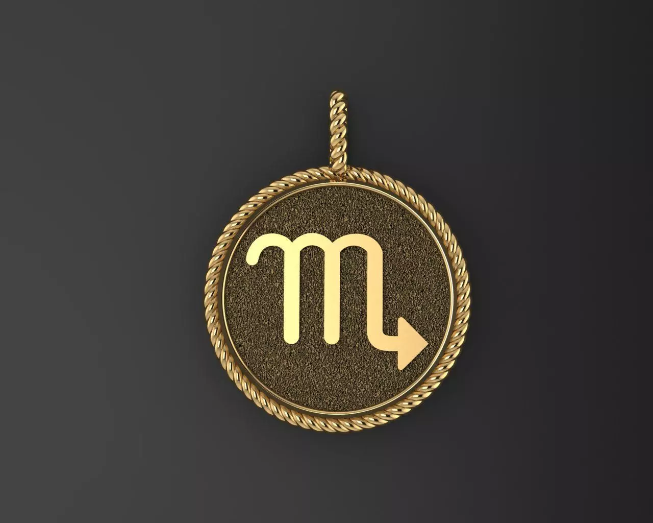Zodiac Sign Pendant scorpio 3D print model_0