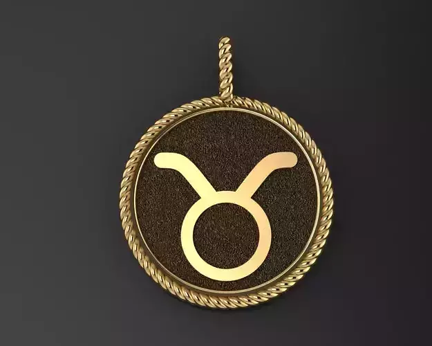Zodiac Sign Pendant Taurus 3D print model