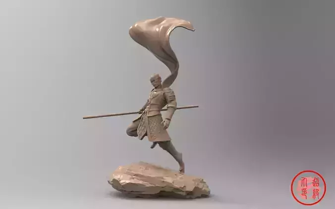 warrior chinese 3D print model