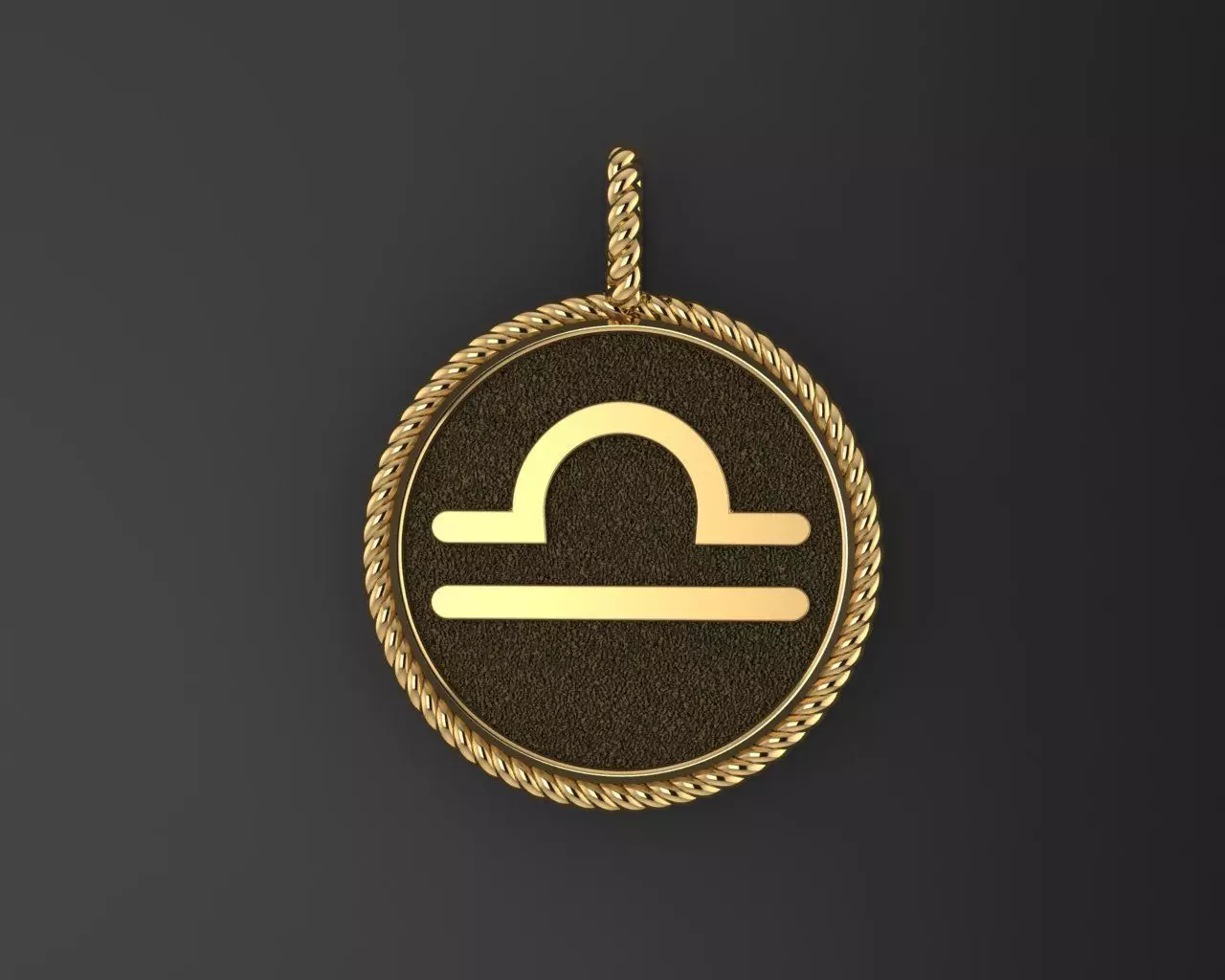 Zodiac Sign Pendant Scales libra 3D print model_0