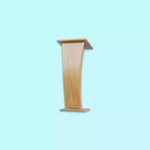 Wooden Curve Podium Low-poly 3D model