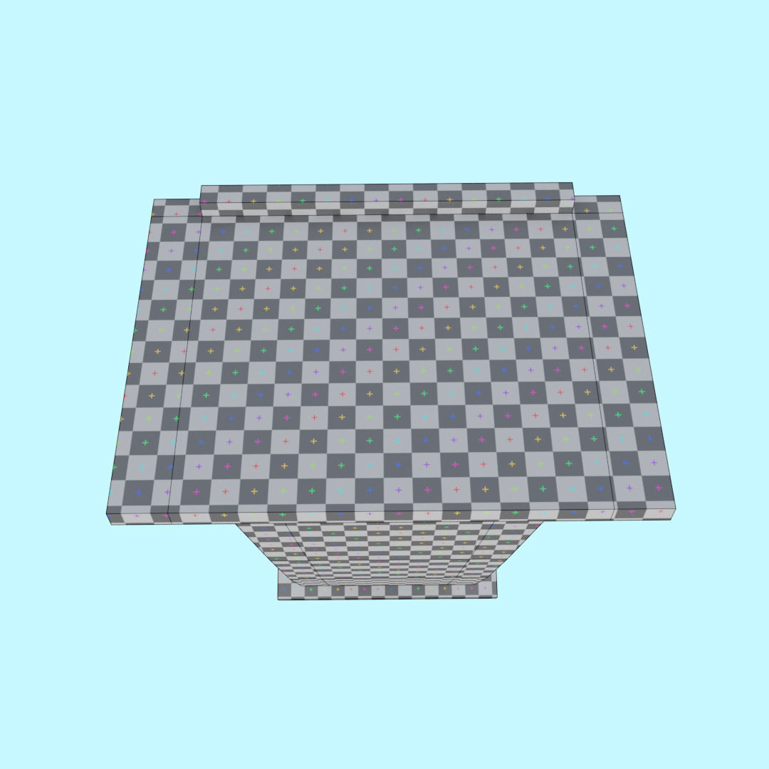 Wooden Curve Podium Low-poly 3D model_28