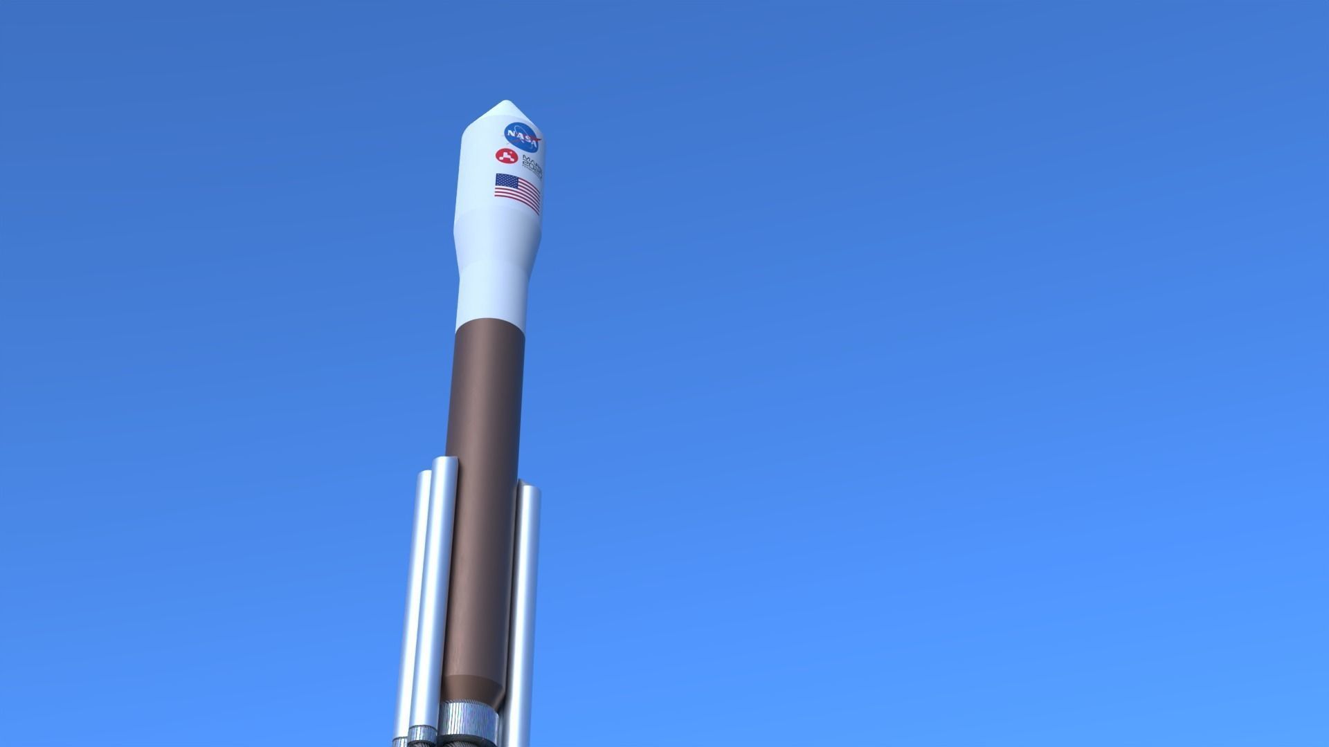 NASA Rocket - 2020 Mars Perseverance 3D model_4