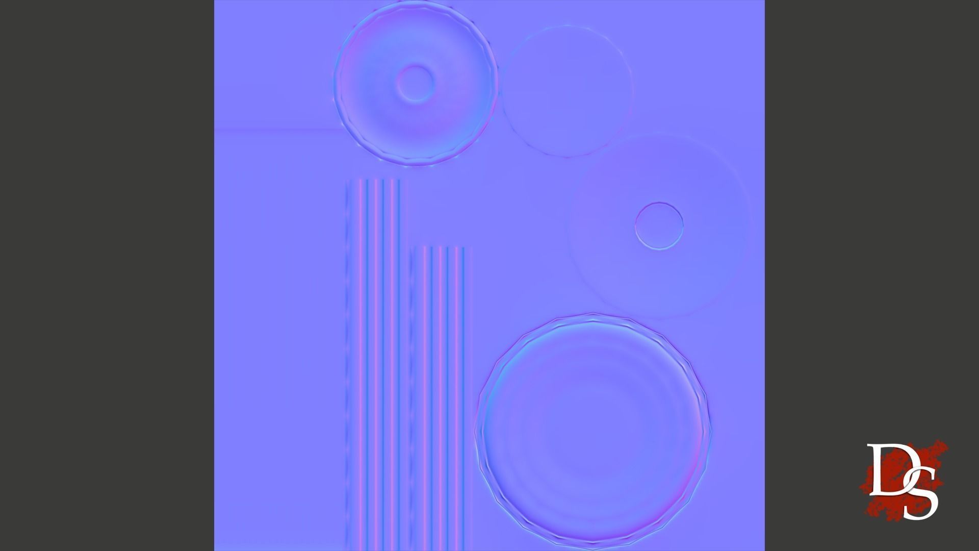 50s Retro Stool Low-poly 3D model_5